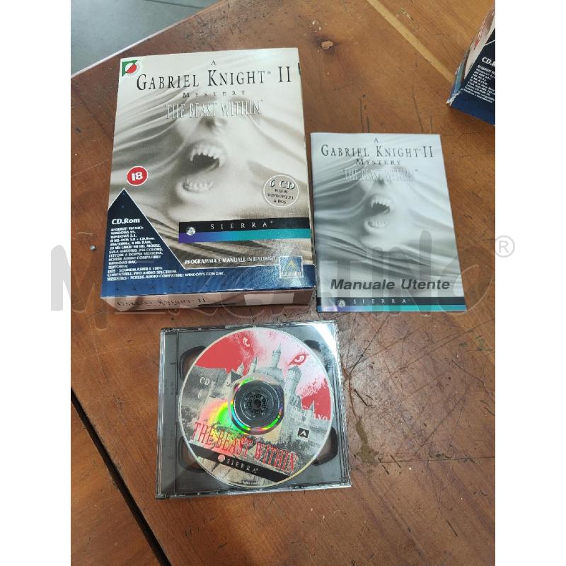 COFANETTO PHANTASMAGORIA GABRIEL KNIGHT 2 VIDEOGIOCHI BOXATI  | Mercatino dell'Usato Manduria 2