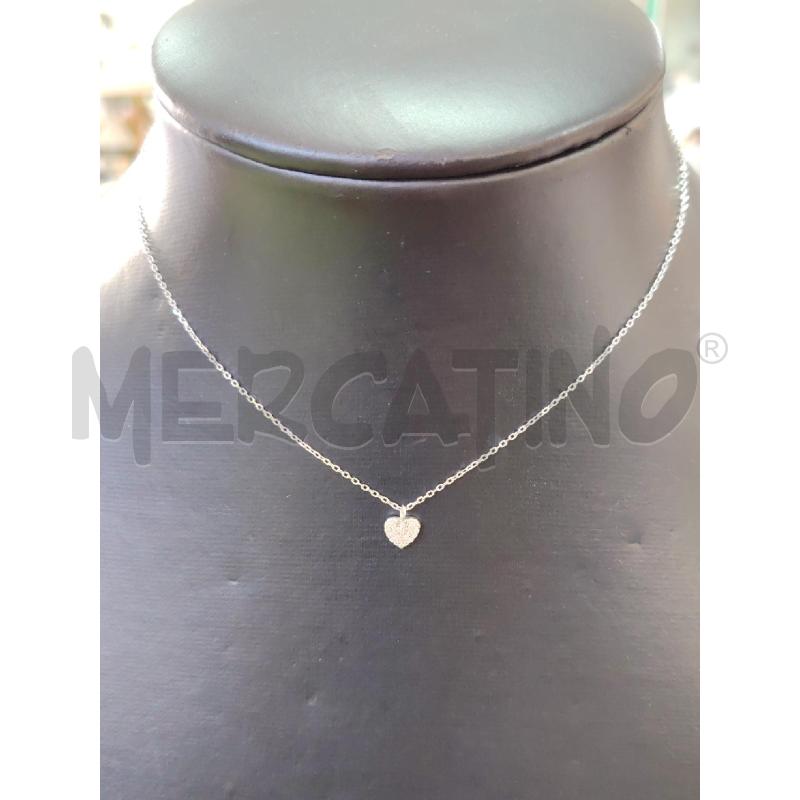 COLLANA AMEN ARG CUORICINO CRISTALLI | Mercatino dell'Usato Manduria 1