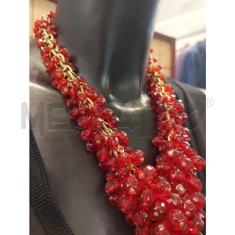 COLLANA LE SOMALE ALTA BIGIOTTERIA CRISTALLI ROSSI SINTETICI  | Mercatino dell'Usato Manduria 2