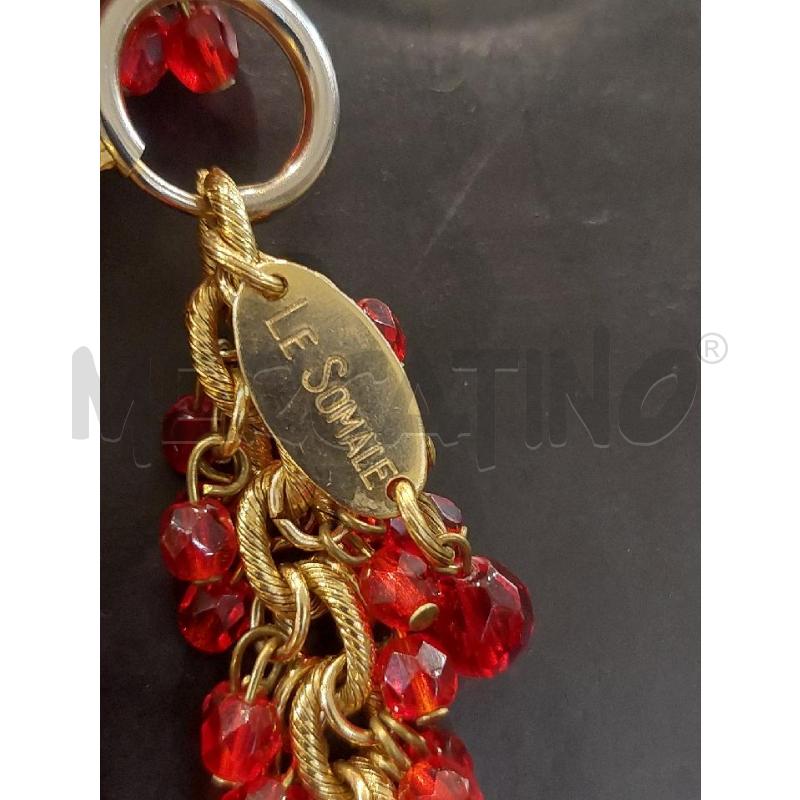 COLLANA LE SOMALE ALTA BIGIOTTERIA CRISTALLI ROSSI SINTETICI  | Mercatino dell'Usato Manduria 5