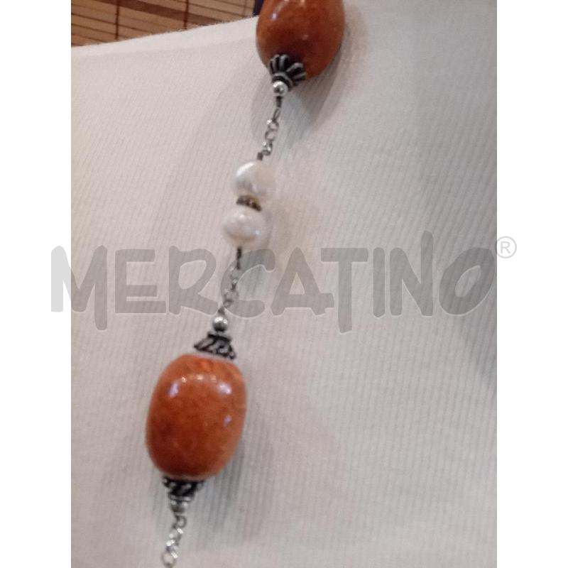 COLLANA LUISA DELLA SALDA ARG PERLINE SFERE ROSSE | Mercatino dell'Usato Manduria 2