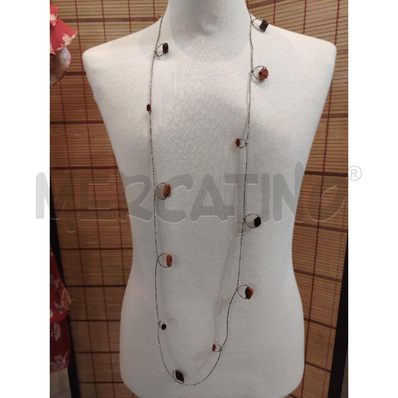 COLLANA PERLINE MURANO SCAGLIE AMBRA | Mercatino dell'Usato Manduria 5