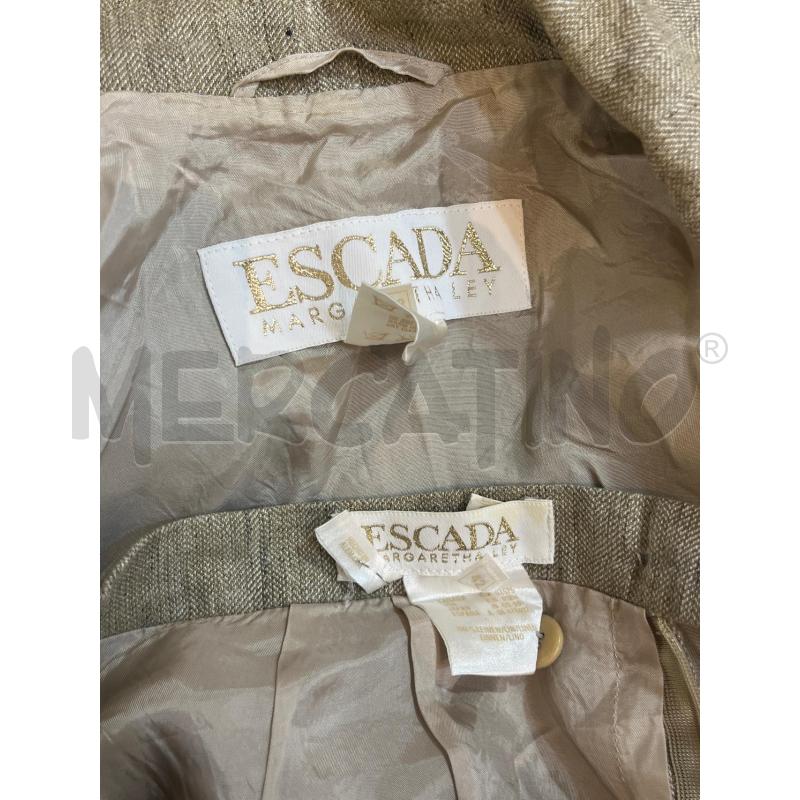 COMPLETO DONNA 42 ESCADA BEIGE LINO  | Mercatino dell'Usato Manduria 5