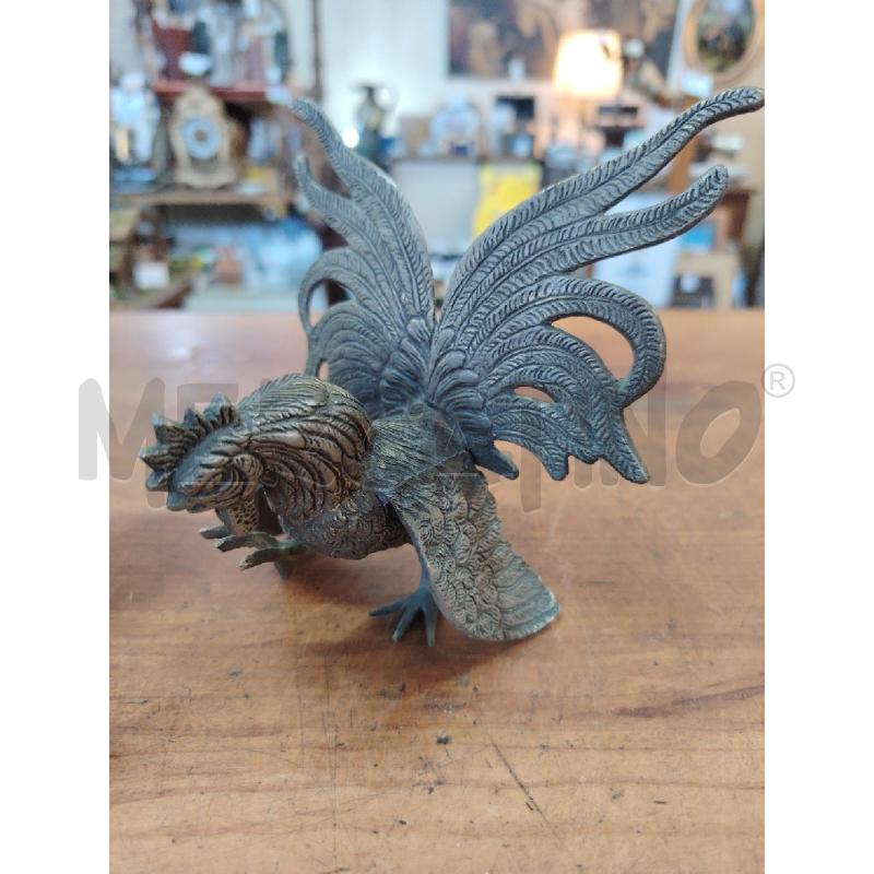 COPPIA GALLI DA COMBATTIMENTO IN METALLO  | Mercatino dell'Usato Manduria 3