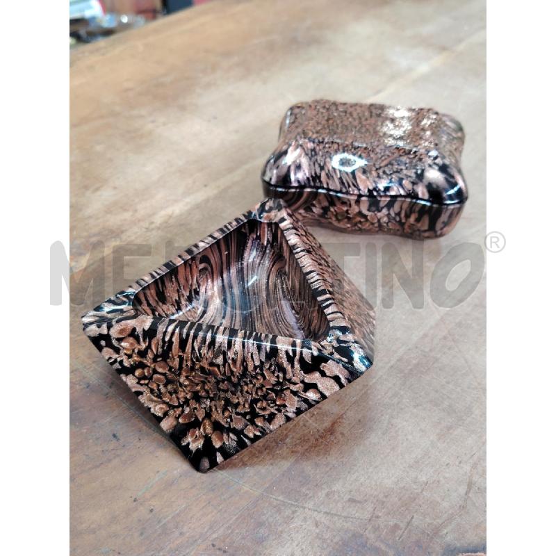 COPPIA POSACENERE + SCATOLA MURANO AVVENTURINA  | Mercatino dell'Usato Manduria 1