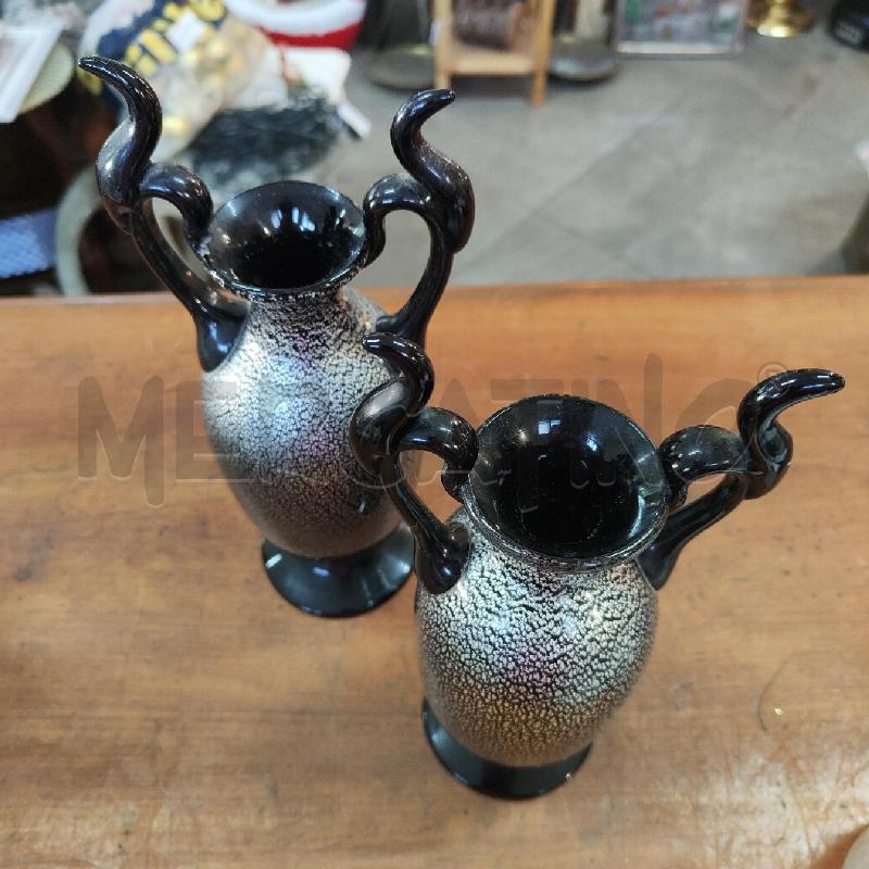 COPPIA VASI ATTR ARCHIMEDE SEGUSO NERO ARGENTO MANICI CORNUTI PICCOLA SBECCATURA  | Mercatino dell'Usato Manduria 2