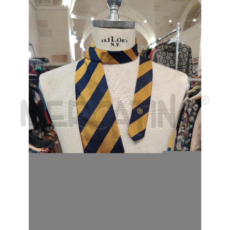 CRAVATTA FENDI X BANCA TOSCANA SETA RIGATA BLU GIALLA | Mercatino dell'Usato Manduria 1
