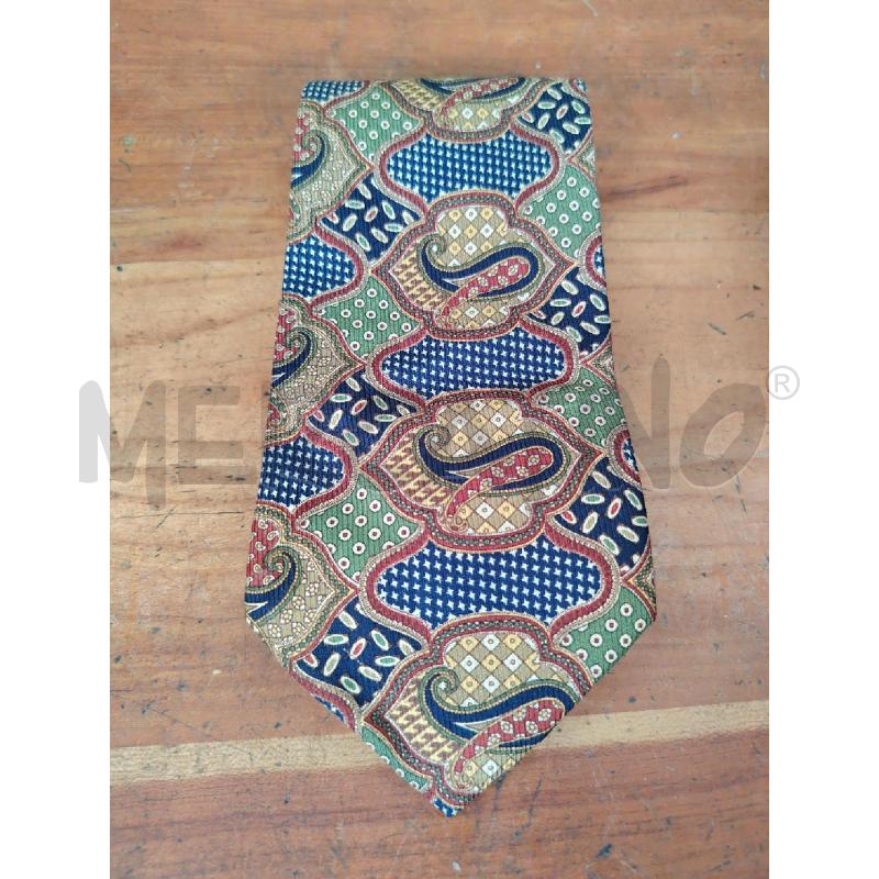 CRAVATTA GIORGIO ARMANI PAISLEY BLU VERDE BORDEAUX SENAPE  | Mercatino dell'Usato Manduria 1