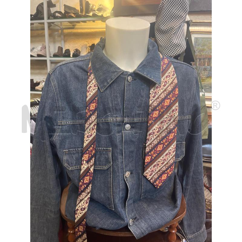 CRAVATTA KENZO BANDE OBLUQUE PAISLEY BEIGE MARRONE BLU BORDEAUX | Mercatino dell'Usato Manduria 1