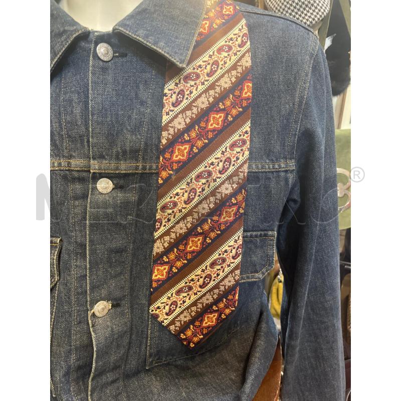 CRAVATTA KENZO BANDE OBLUQUE PAISLEY BEIGE MARRONE BLU BORDEAUX | Mercatino dell'Usato Manduria 2