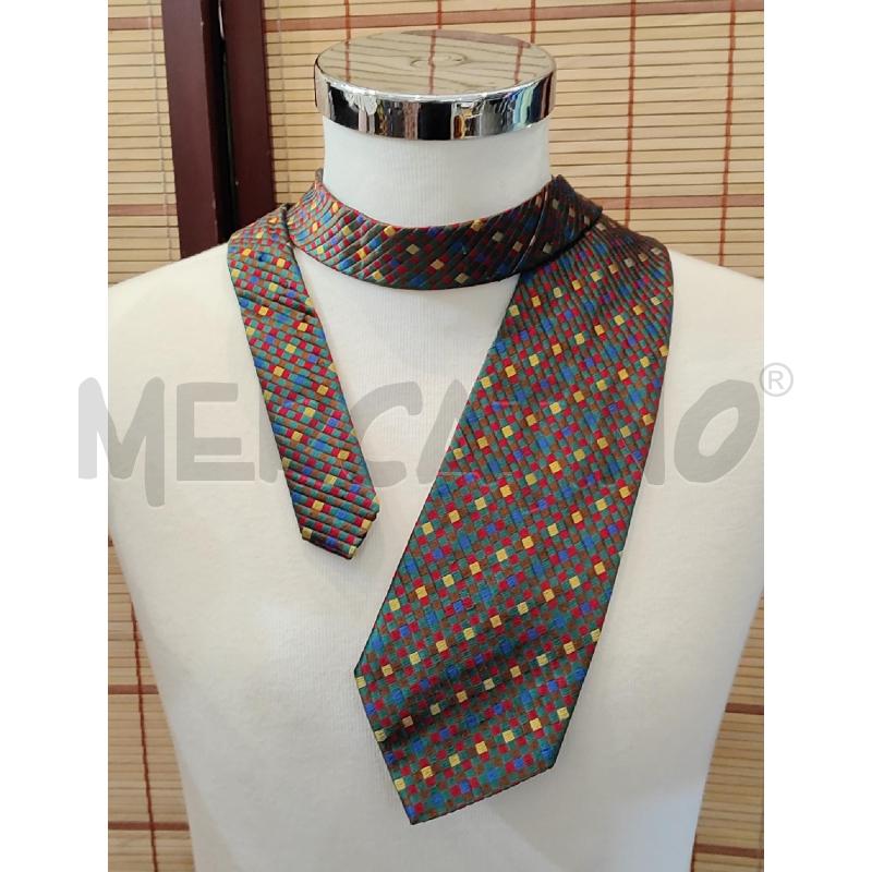 CRAVATTA MISSONI SETA QUADRETTI COLORATI | Mercatino dell'Usato Manduria 1