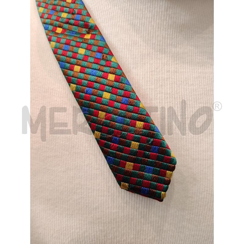 CRAVATTA MISSONI SETA QUADRETTI COLORATI | Mercatino dell'Usato Manduria 3