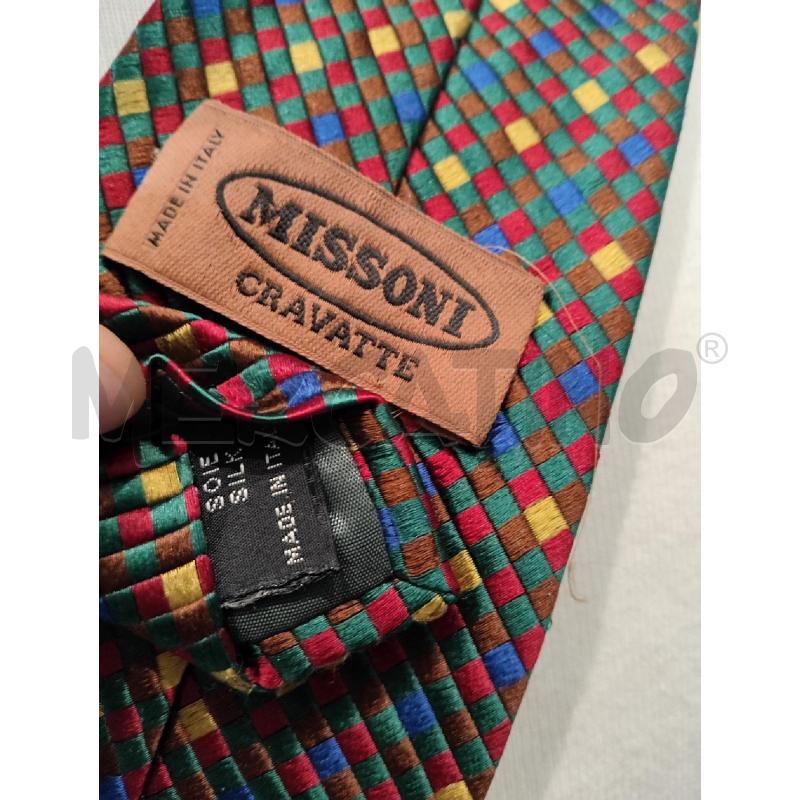 CRAVATTA MISSONI SETA QUADRETTI COLORATI | Mercatino dell'Usato Manduria 5
