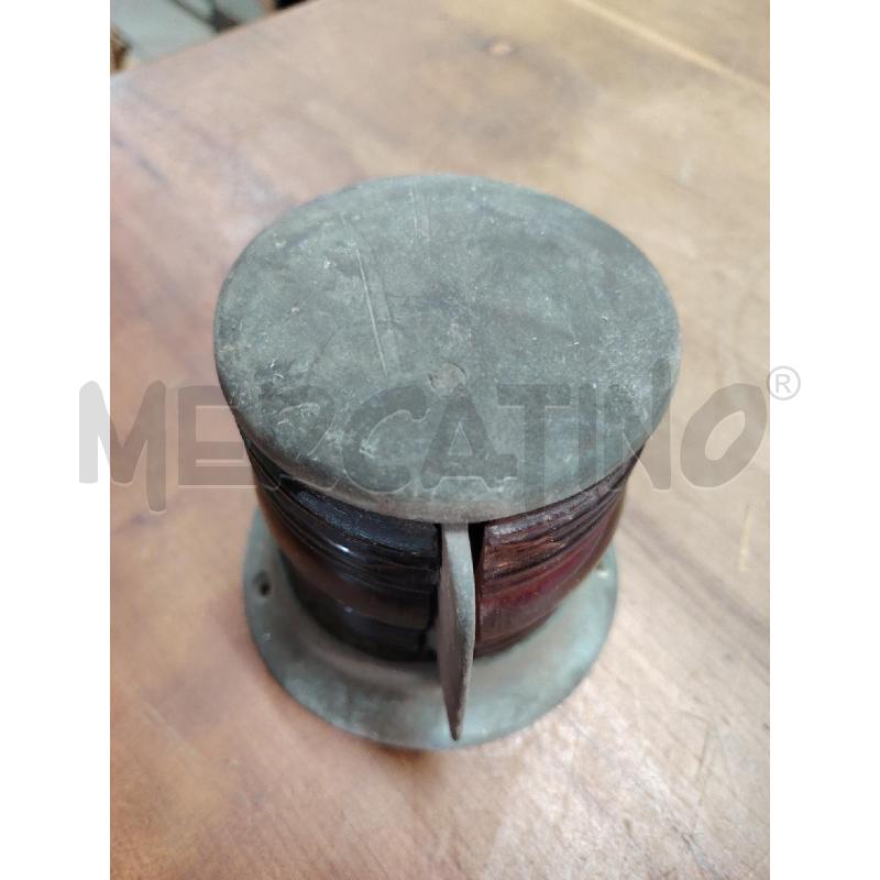 FARO DI BORDO NAVALE BRONZO VETRO BLU ROSSO | Mercatino dell'Usato Manduria 5