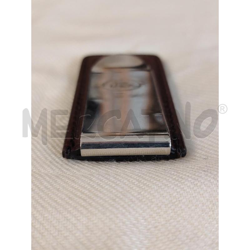 FERMA SOLDI THE BRIDGE PELLE MARRONE PLACCHETTA ACCIAIO  | Mercatino dell'Usato Manduria 4