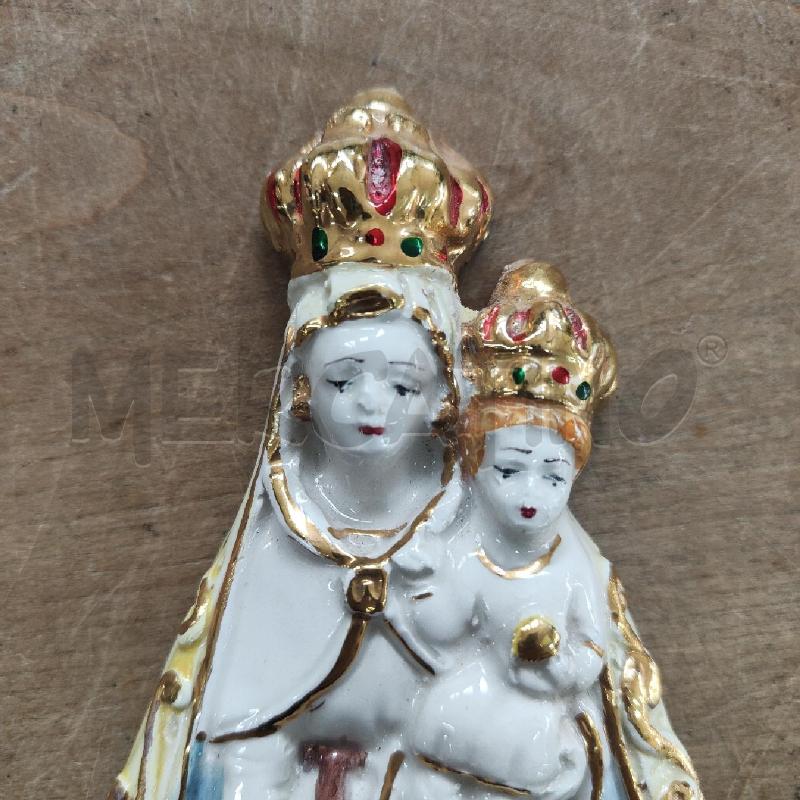 FORMELLA CERAMICA PERCONTE SCIACCA MADONNA BAMBINO POLICROMA 23X14 | Mercatino dell'Usato Manduria 3