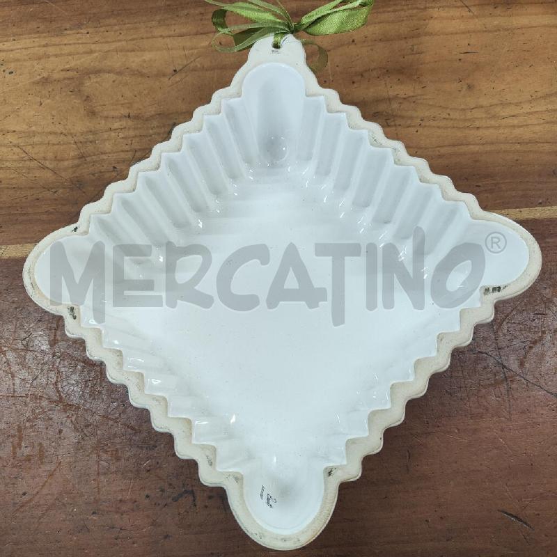 FORMELLA CERAMICA ROMETTI FIORI NASTRO VERDE | Mercatino dell'Usato Manduria 4
