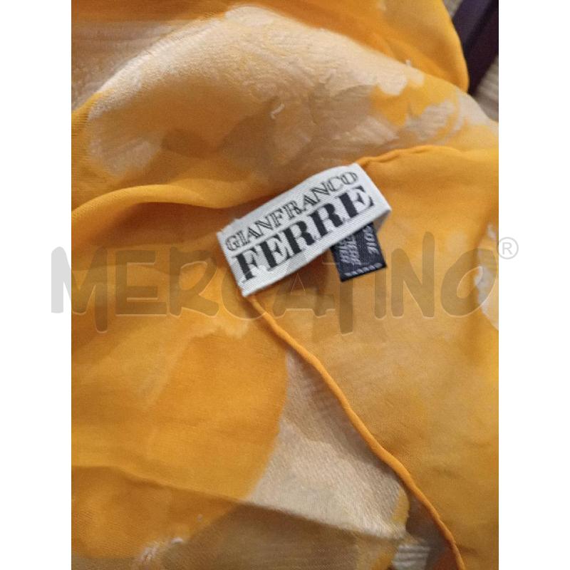 FOULARD GIANFRANCO FERRÈ SETA ARANCIONE DEC PANNA | Mercatino dell'Usato Manduria 2