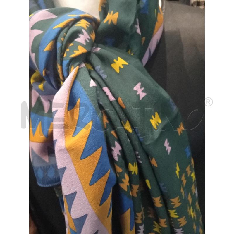 FOULARD ROBERTO CAPUCCI VERDE VIOLA SENAPE FORME GEOMETRICHE | Mercatino dell'Usato Manduria 2