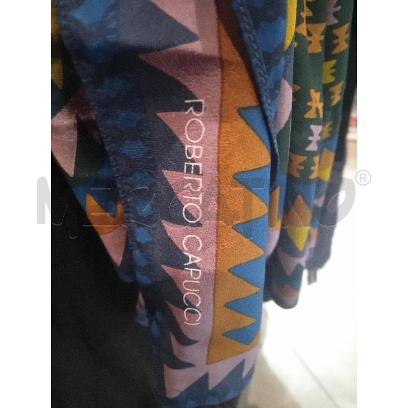FOULARD ROBERTO CAPUCCI VERDE VIOLA SENAPE FORME GEOMETRICHE | Mercatino dell'Usato Manduria 3