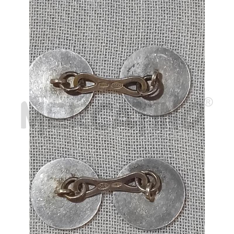 GEMELLI ARG 800 PIASTRINE TONDE DORATE QUADRI | Mercatino dell'Usato Manduria 4