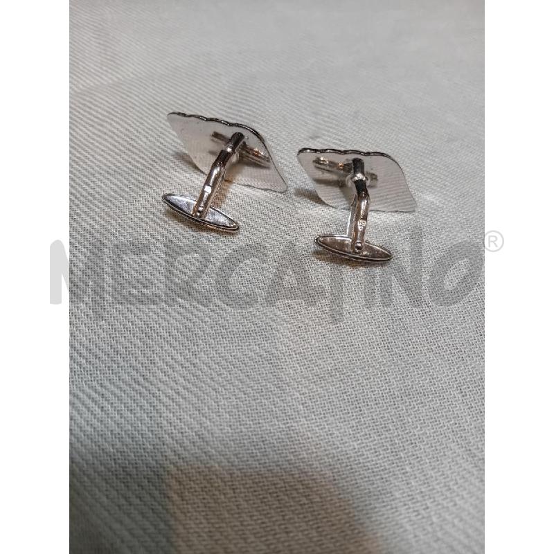 GEMELLI NINA RICCI METALLO ARGENTATO 4 ONDINE | Mercatino dell'Usato Manduria 2