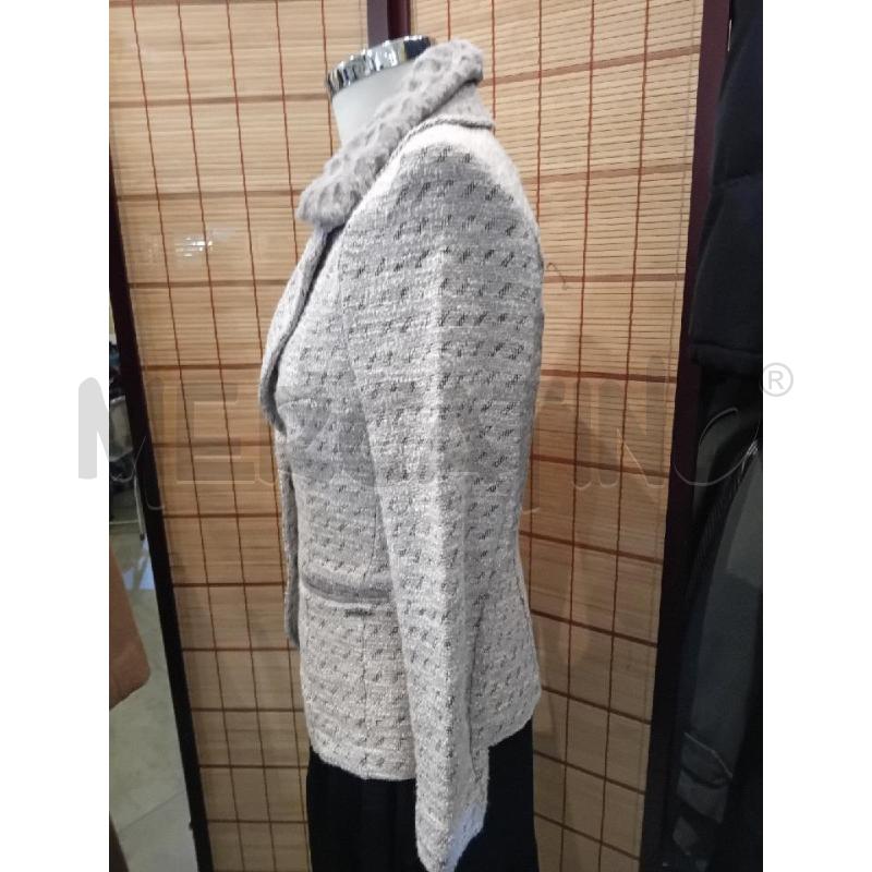 GIACCA DONNA AIRFIELD ROSA PUNTINATA NERA SCOLLO PELLICCIA | Mercatino dell'Usato Manduria 2