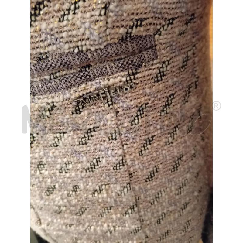 GIACCA DONNA AIRFIELD ROSA PUNTINATA NERA SCOLLO PELLICCIA | Mercatino dell'Usato Manduria 4