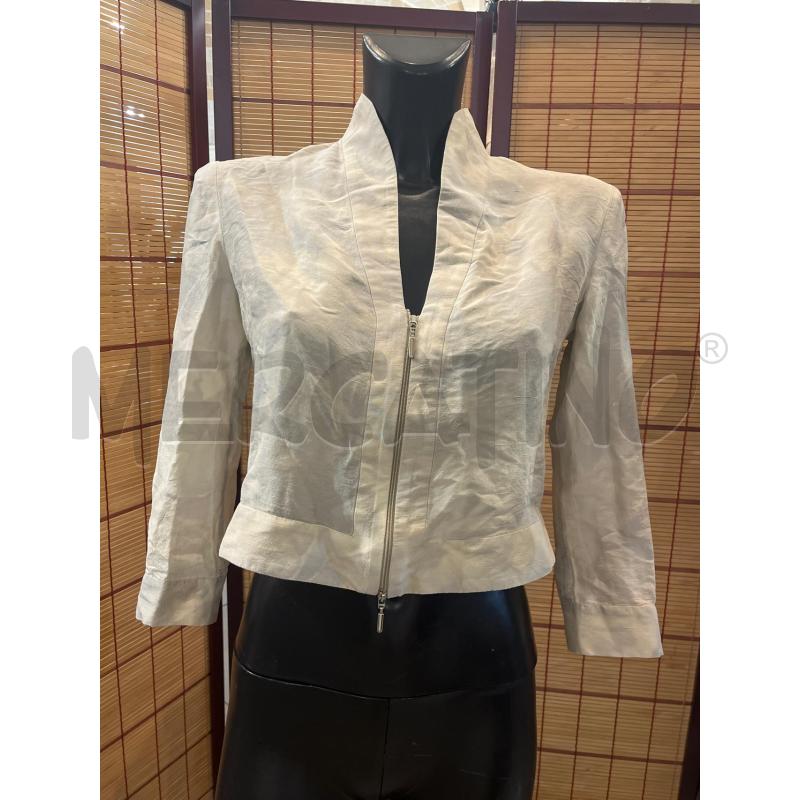 GIACCA DONNA ARMANI COLLEZIONI GRIGIA BEIGE ZIP | Mercatino dell'Usato Manduria 1
