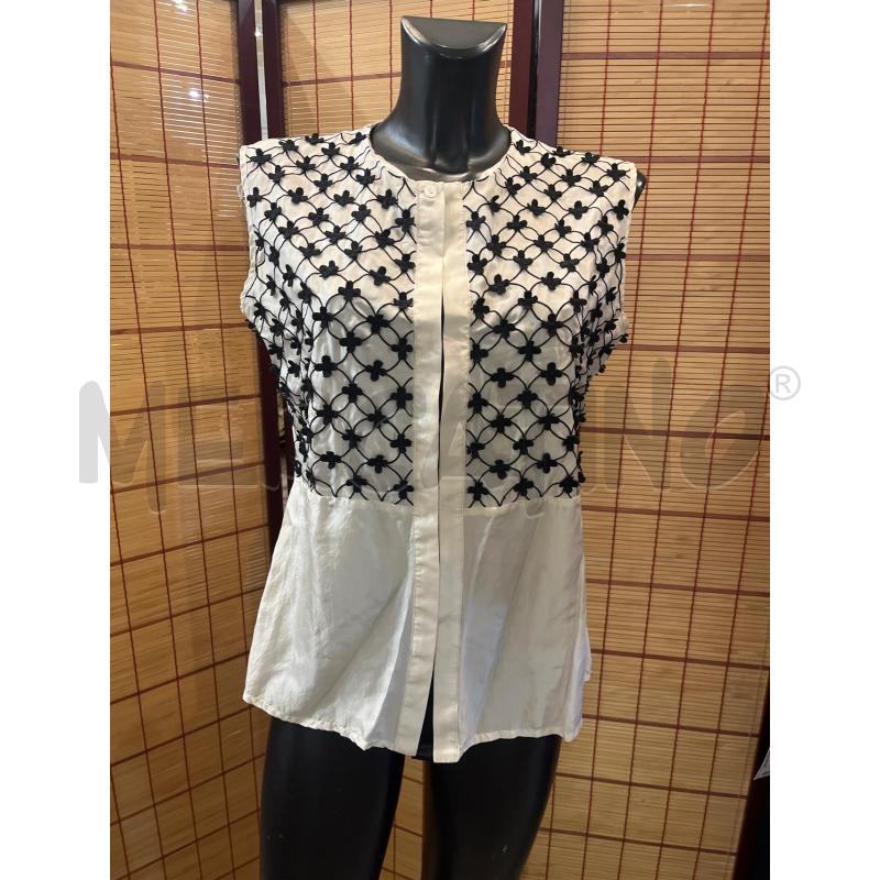 GIACCA DONNA WEEKEND MAX MARA BIANCA RICAMI FIORELLINI | Mercatino dell'Usato Manduria 1