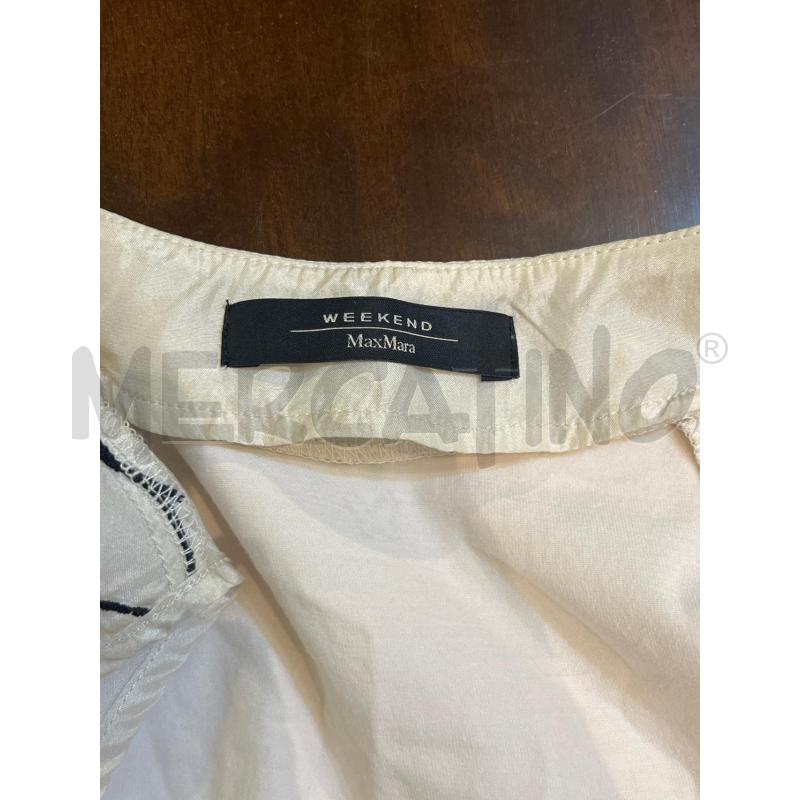 GIACCA DONNA WEEKEND MAX MARA BIANCA RICAMI FIORELLINI | Mercatino dell'Usato Manduria 4