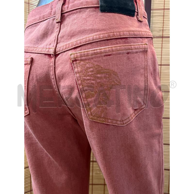 JEANS DONNA VERSACE ROSSO EFFETTO STINTO | Mercatino dell'Usato Manduria 3