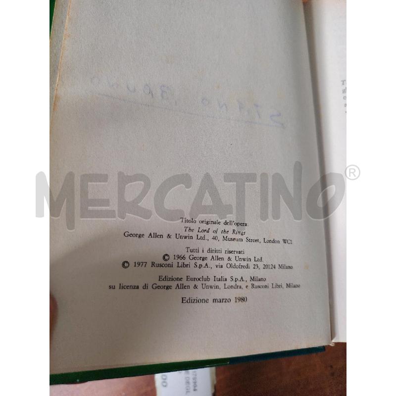 LIBRO IL SIGNORE DEGLI ANELLI ED EUROCLUB 1980 | Mercatino dell'Usato Manduria 4