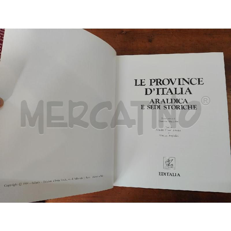 LIBRO LE PROVINCE D'ITALIA ARALDICA E SEDI STORICHE | Mercatino dell'Usato Manduria 4