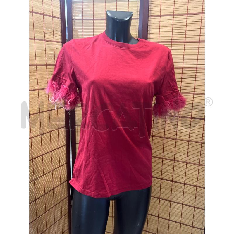 MAGLIA DONNA LUMINA BORDEAUX MANICE PIUME  | Mercatino dell'Usato Manduria 1