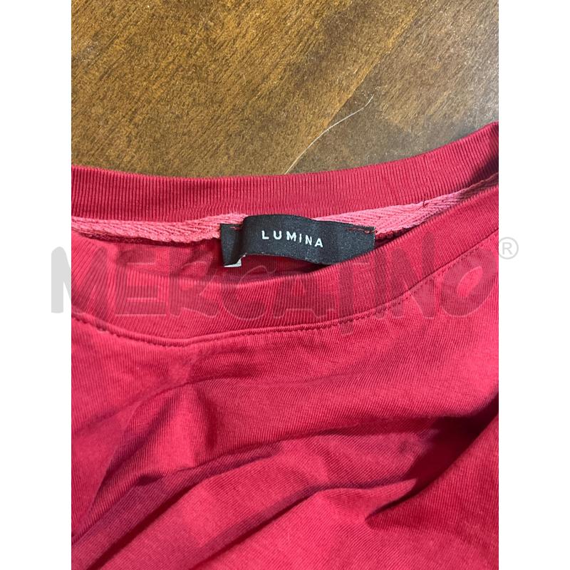 MAGLIA DONNA LUMINA BORDEAUX MANICE PIUME  | Mercatino dell'Usato Manduria 4