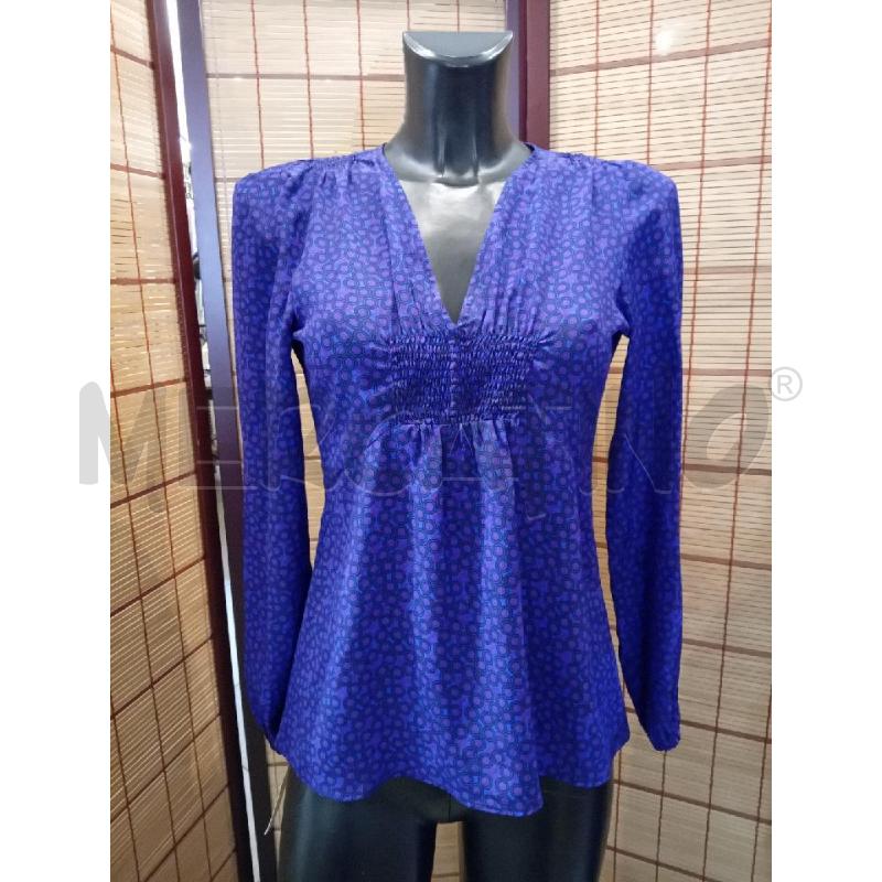 MAGLIA DONNA SUEDE SETA BLU VIOLA CERCHI | Mercatino dell'Usato Manduria 1