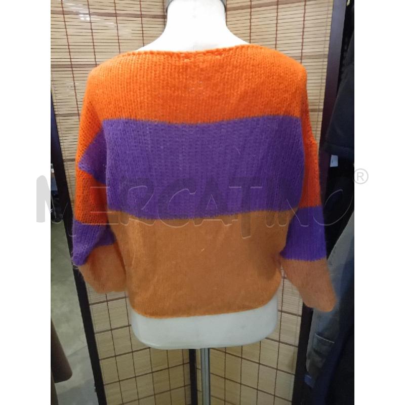 MAGLIONE DONNA XS SEMICOUTURE FASCE ARANCIO VIOLA | Mercatino dell'Usato Manduria 3