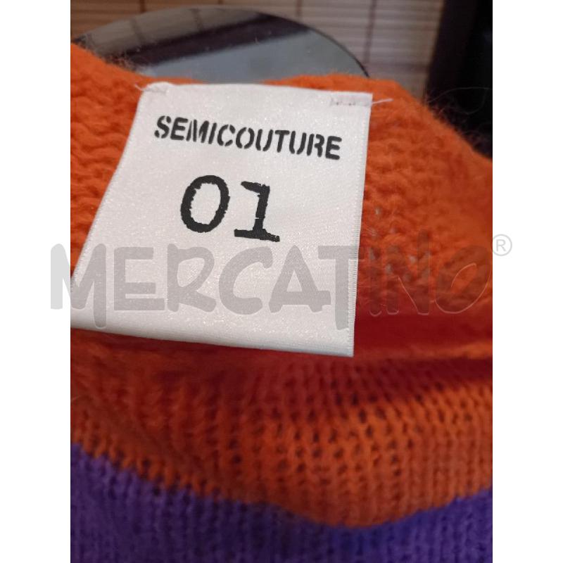 MAGLIONE DONNA XS SEMICOUTURE FASCE ARANCIO VIOLA | Mercatino dell'Usato Manduria 4