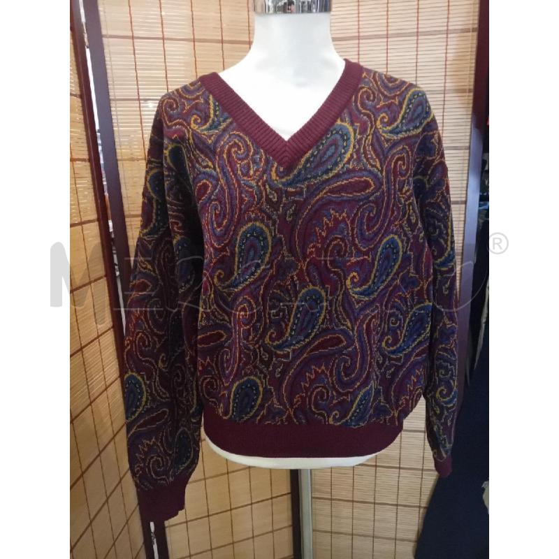 MAGLIONE UOMO 52 GUCCI LANA VINTAGE VINACCIA BLU SENAPE PAISLEY | Mercatino dell'Usato Manduria 1