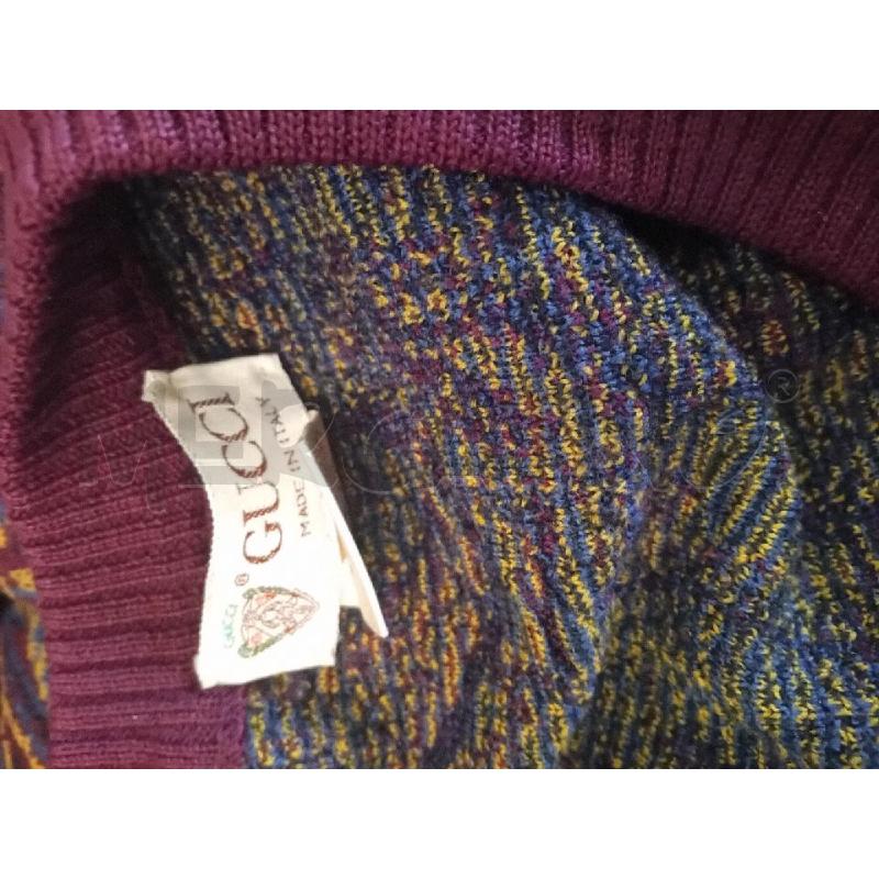 MAGLIONE UOMO 52 GUCCI LANA VINTAGE VINACCIA BLU SENAPE PAISLEY | Mercatino dell'Usato Manduria 4