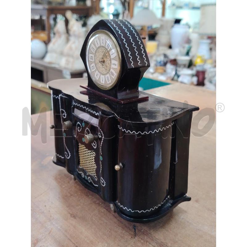 MINIATURA BACHELITE MOBILE BAR RADIO E OROLOGIO DA REVISIONARE | Mercatino dell'Usato Manduria 2