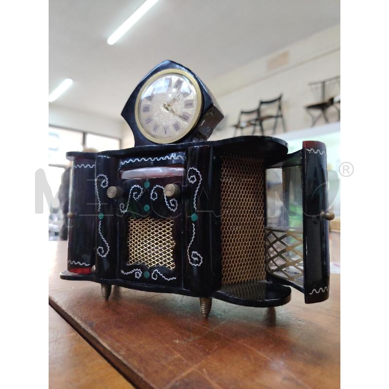 MINIATURA BACHELITE MOBILE BAR RADIO E OROLOGIO DA REVISIONARE | Mercatino dell'Usato Manduria 5