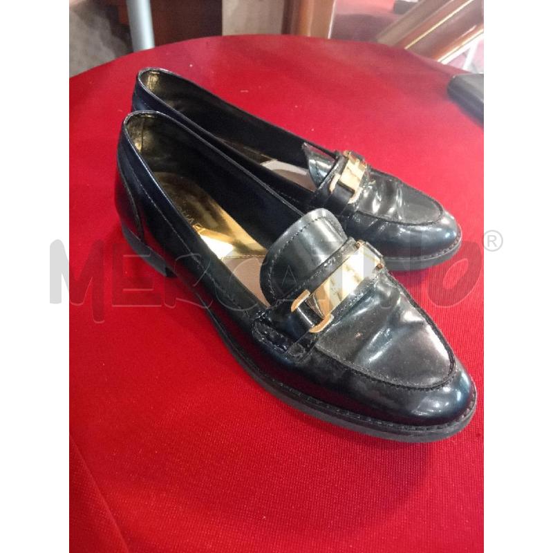 MOCASSINI DONNA 37 MICHAEL KORS VERNICE NERI PLACCHETTA DORATA  | Mercatino dell'Usato Manduria 1