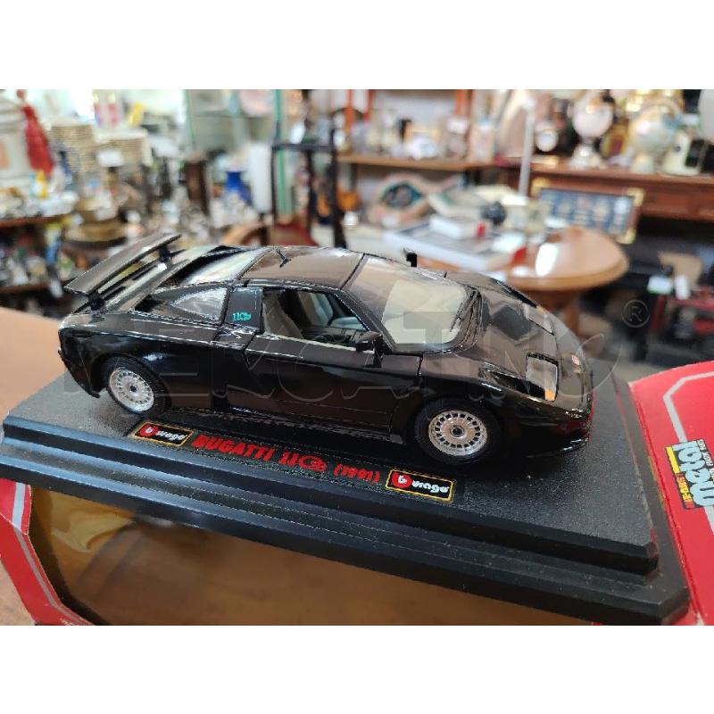 MODELLINO MACCHINA BURAGO BUGATTI E 110 1991 NERA SCATOLA | Mercatino dell'Usato Manduria 1