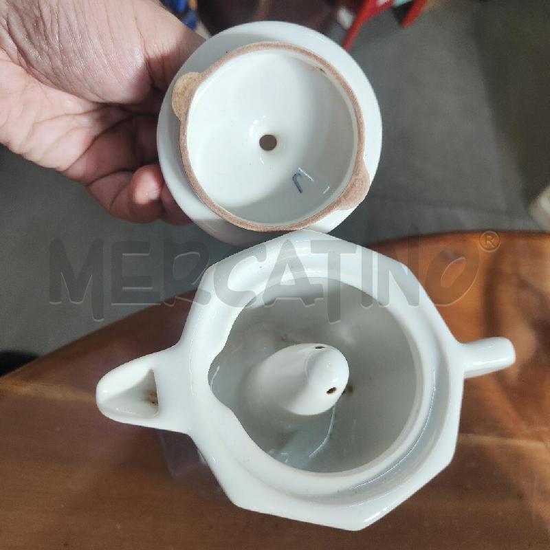MOKA FLORY EXPRESS PORCELLANA ALLUMINIO FIORI BLU | Mercatino dell'Usato Manduria 3