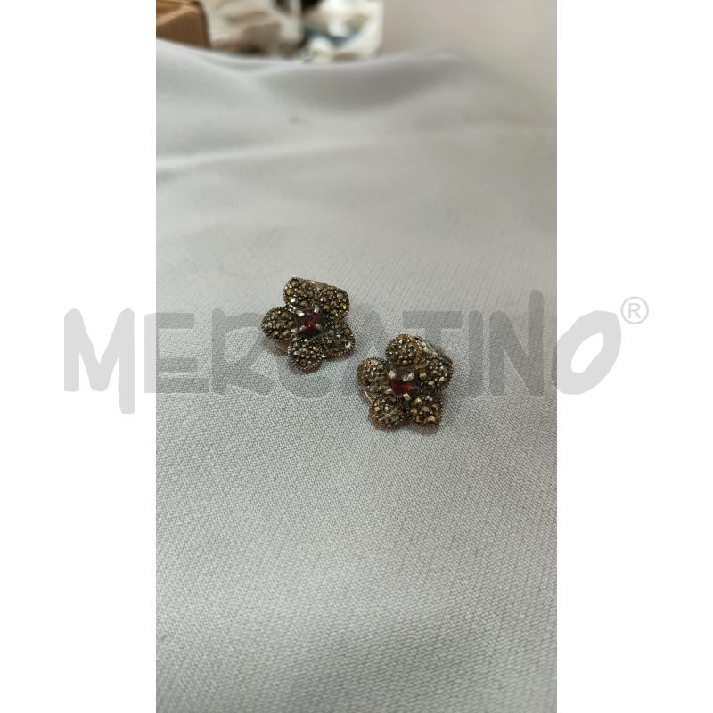 ORECCHINI ARG FIORE MARCASSITI GRANATO  | Mercatino dell'Usato Manduria 2