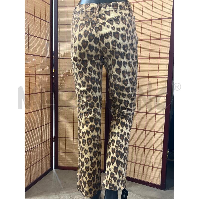 PANTALONE DONNA 28 MOSCHINO JEANS MACULATO CUORI MARRONE BEIGE VINTAGE | Mercatino dell'Usato Manduria 2