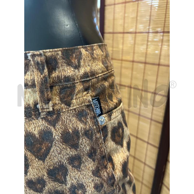PANTALONE DONNA 28 MOSCHINO JEANS MACULATO CUORI MARRONE BEIGE VINTAGE | Mercatino dell'Usato Manduria 3
