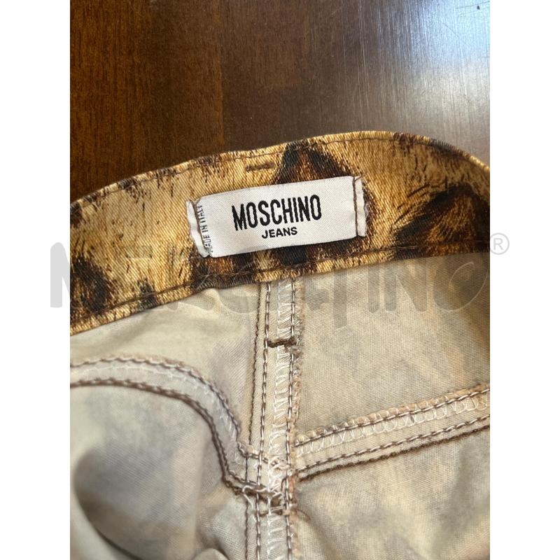 PANTALONE DONNA 28 MOSCHINO JEANS MACULATO CUORI MARRONE BEIGE VINTAGE | Mercatino dell'Usato Manduria 5